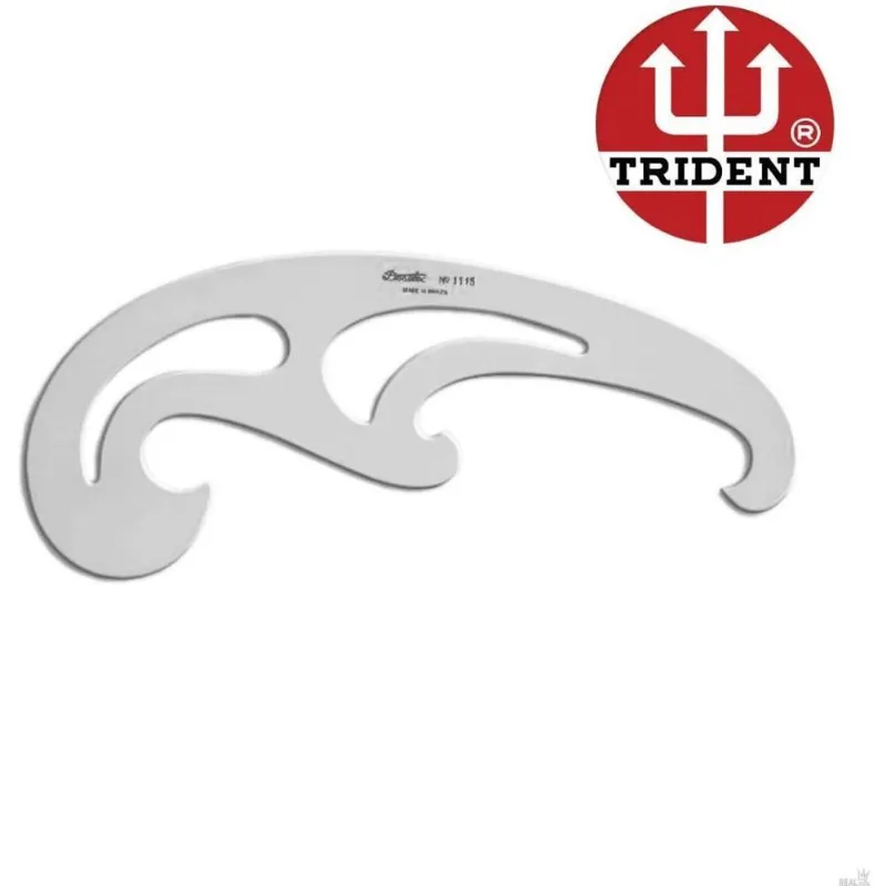 Esquadro Acrílico 16cm - 2516 - 45 Trident Sem Escala