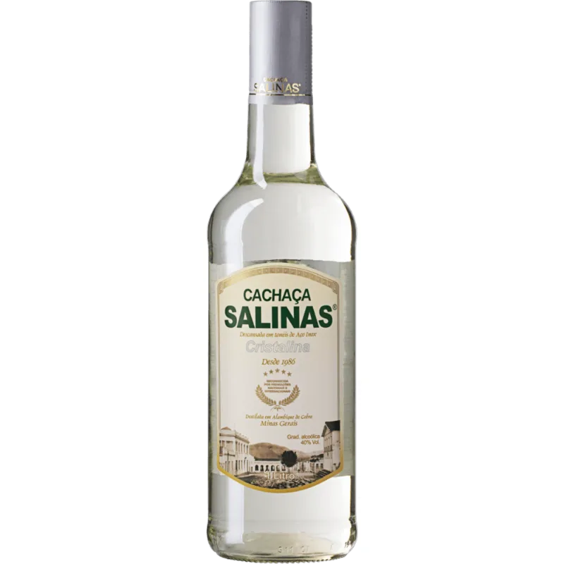 Cachaça Cristalina Salinas Garrafa 1l