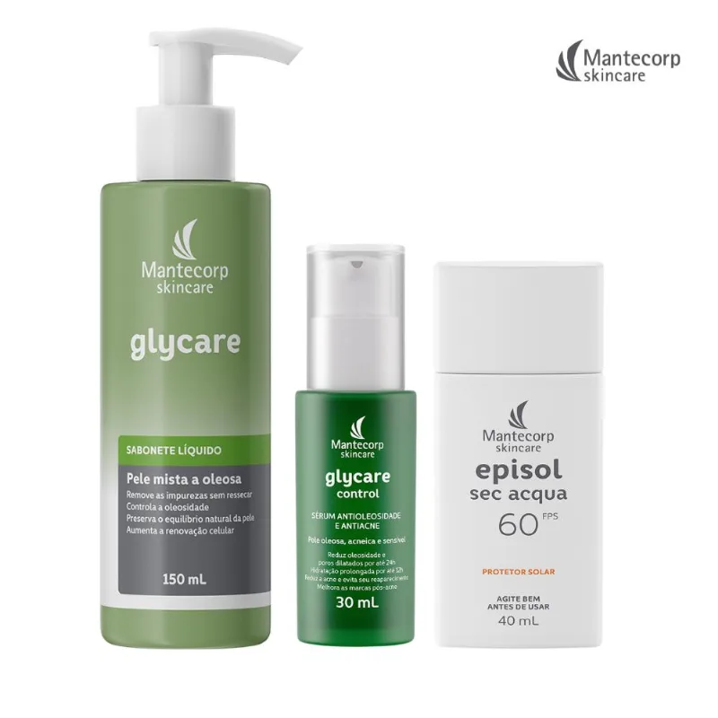 Kit Rotina Pele Oleosa Glycare + Episol Sec Acqua