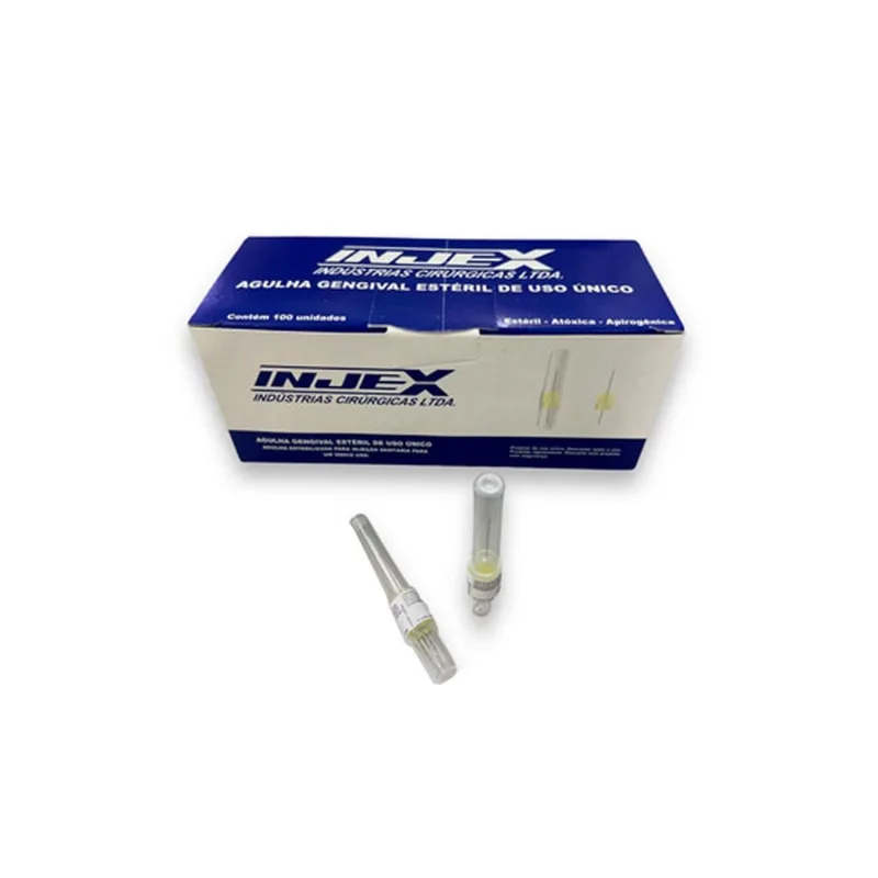 Agulha Gengival Curta Com 100 Un - Injex