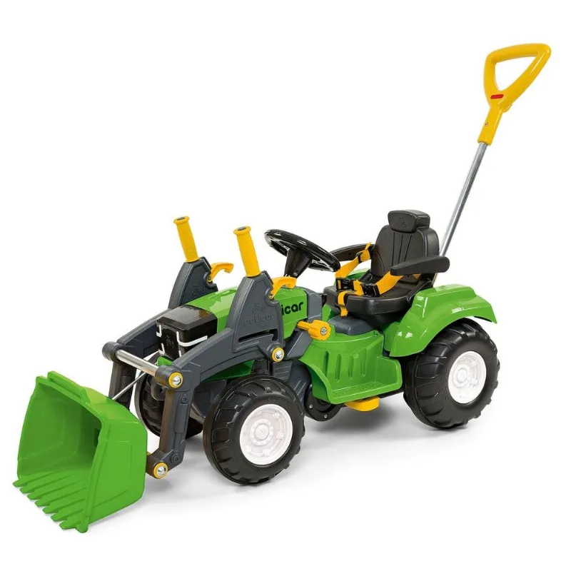 Carrinho Trator De Passeio Ou Pedal Politractor Com Concha - Poliplac - Verde