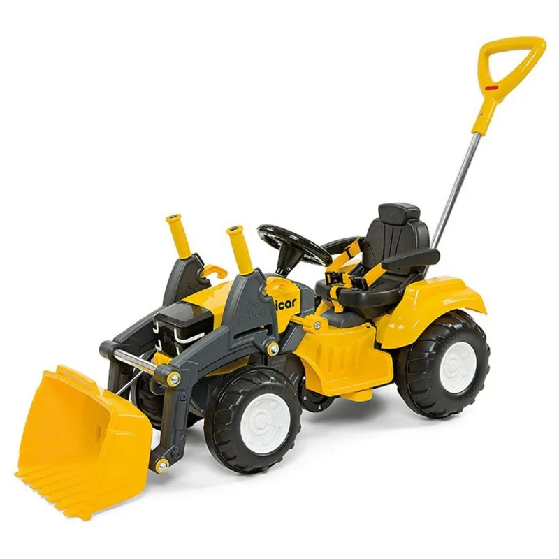 Carrinho Trator De Passeio Ou Pedal Politractor Com Concha - Poliplac - Amarelo