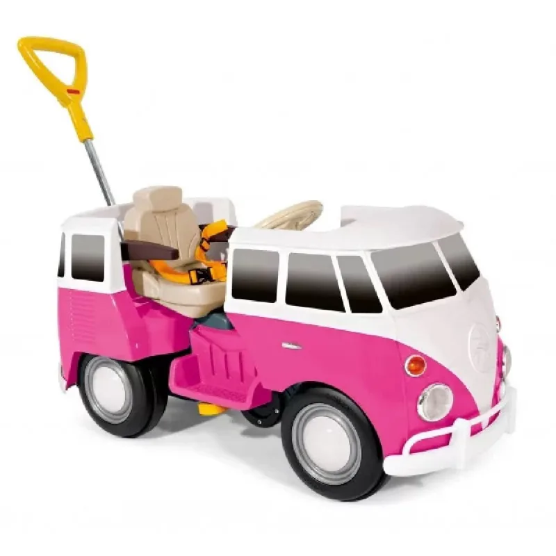 Brinquedo Infantil Kombus Rosa Passeio Super Divertido Com Marcha Poliplac
