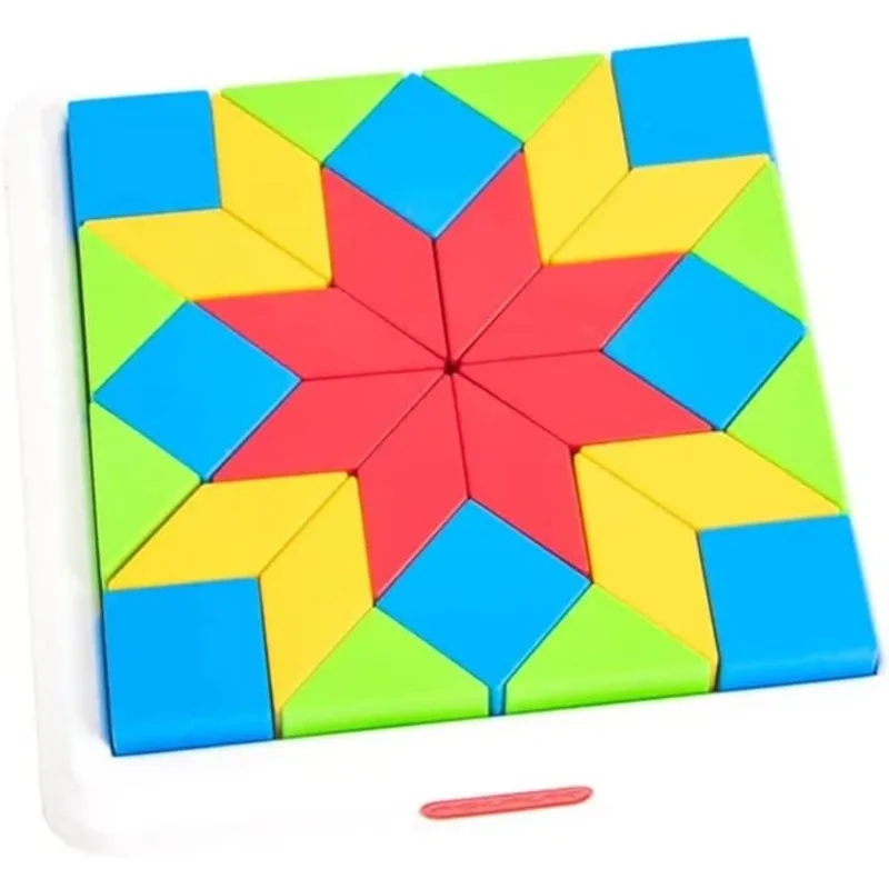 Brinquedo de Montar, Mosaico Triangular, Poliplac Educativo - POLIPLAC