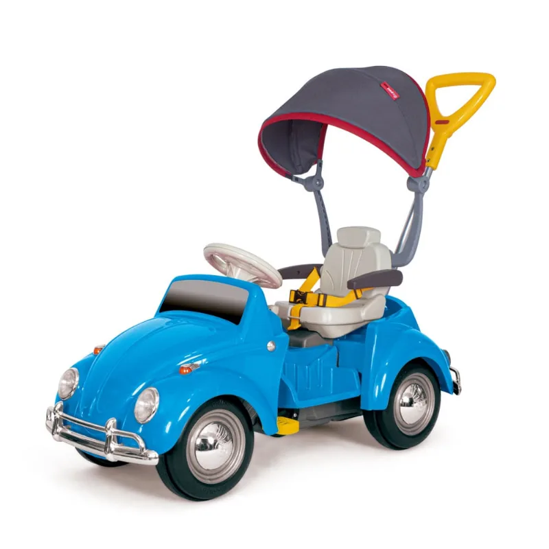 Bubblecar Carrinho De Passeio Pedal Com Capota Azul - Poliplac