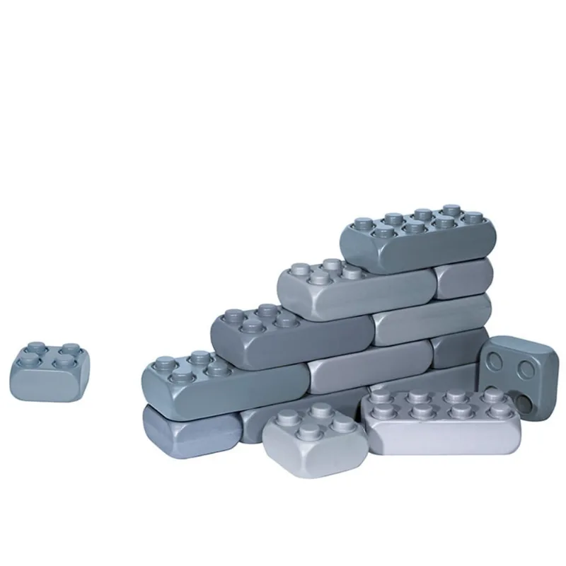 Brinquedo Infantil Blocos Cinzas Polibloc - 60 Peças - Poliplac - POLIPLAC