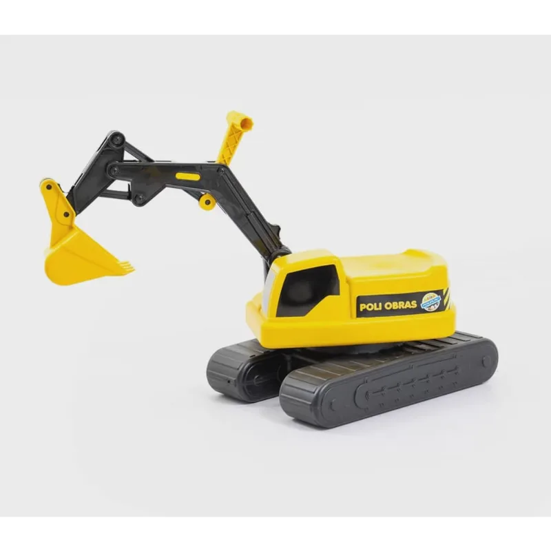 Brinquedo Infantil Escavadeira Poli Obras - Poliplac - Amarelo - POLIPLAC