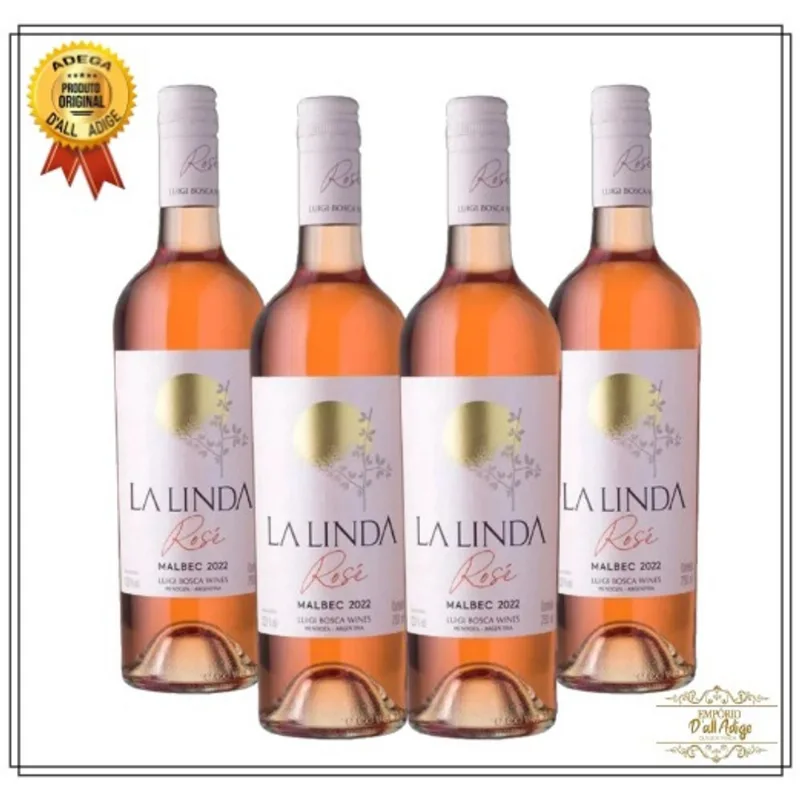 Kit 4 Vinhos Argentino La Linda Rosé Malbec