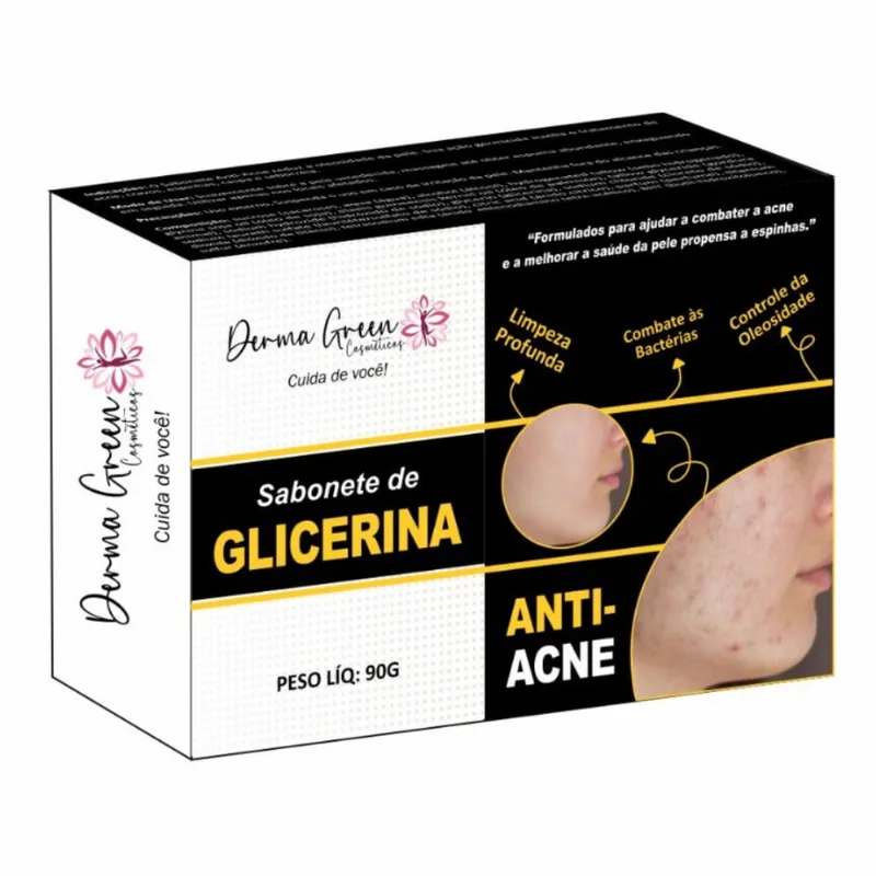 Sabonete facial anti-acne 90G derma green cosméticos