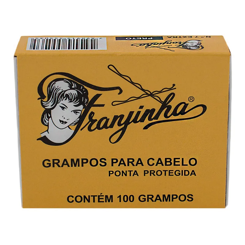 Grampo Franjinha Preto Nº 7 Com 100 Unidades