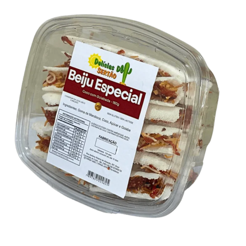 Beiju Delicias Do Sertão Coco Com Goiabada 180g