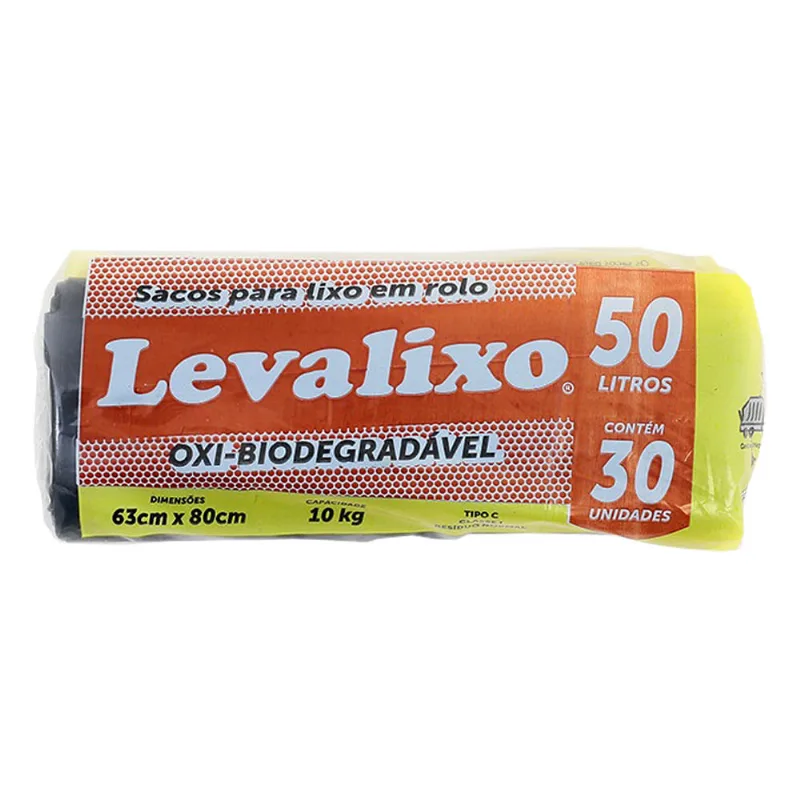Saco Para Lixo Em Rolo Levalixo 50L - Polar