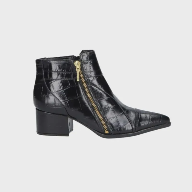 Bota Feminino Cano Baixo Luiza Barcelos Ankle Boot Crco Preta 10520026