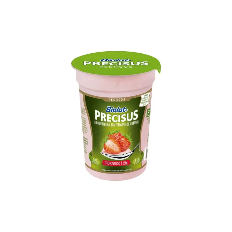 Iogurte Integral de Morango Precisus Biolat 150g
