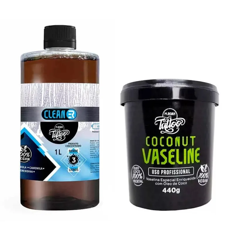 Vaselina De Coco 440gr + Cleaner Concentrado 1l Mboah