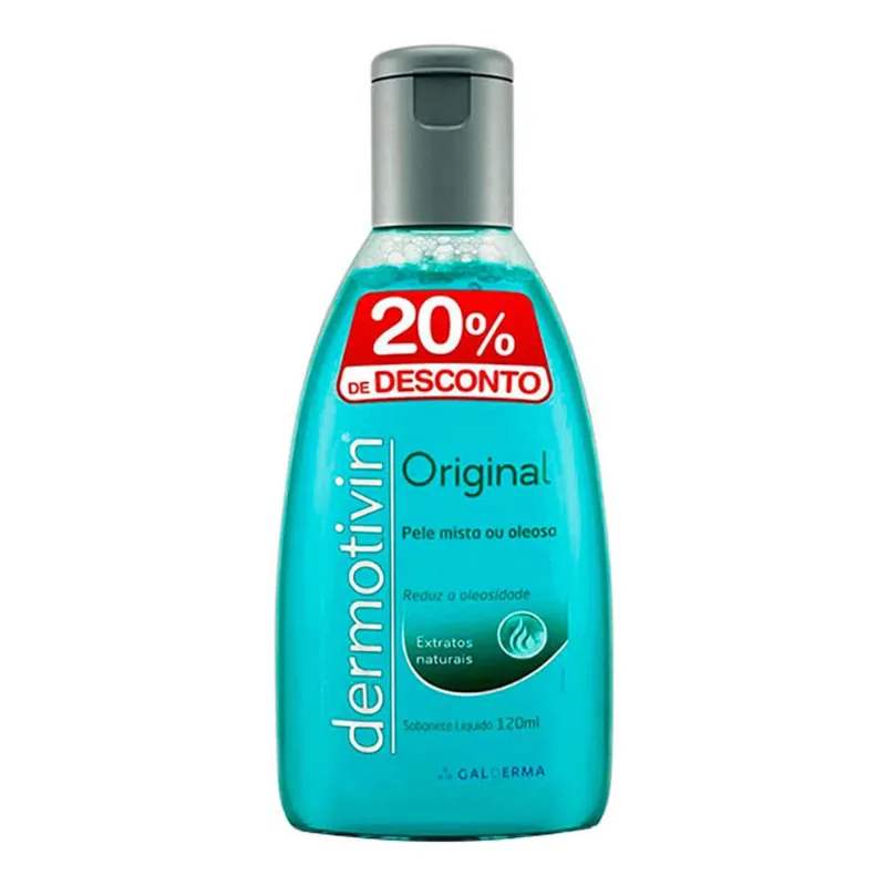 Sabonete Líquido Dermotivin Original Pele Mista ou Oleosa 120ml