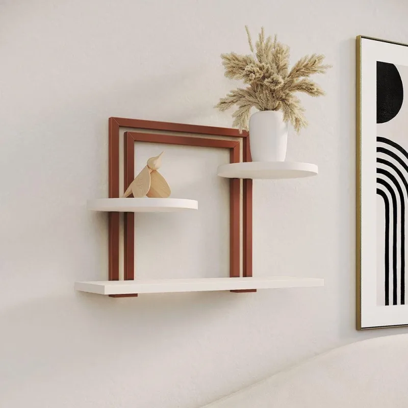 Nicho Decorativo Bali Retangular Metal para Organização de Ambientes Modernos Cobre UP Home - Up Home