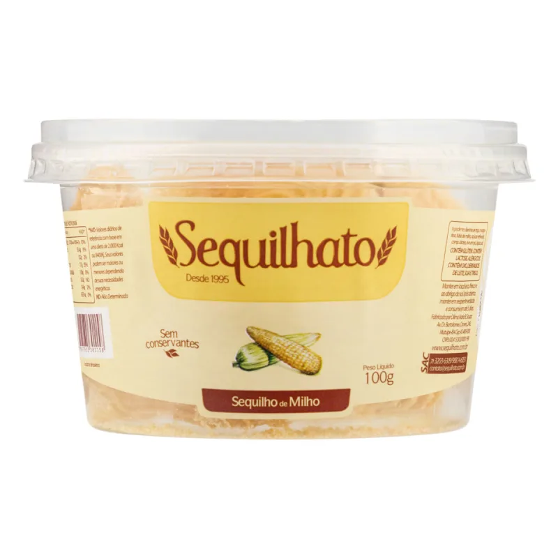 Biscoito Sequilho de Milho Sequilhato Pote 100g - Sequilhato