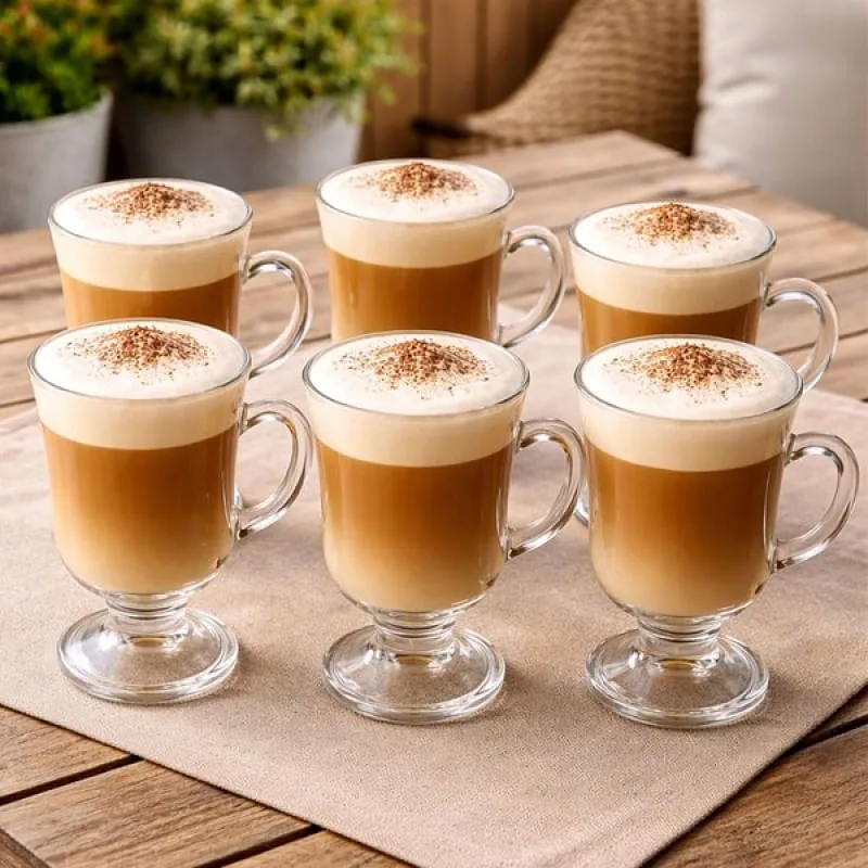 Caneca Taça Copo Capuccino Chá Café Vidro De 120ml Kit 10pçs - Genérico - Utilidades Domesticas