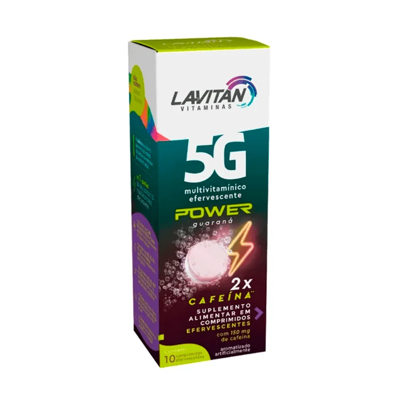 Suplemento Alimentar Lavitan 5G Power Sabor Guaraná 10 Comprimidos Efervescentes