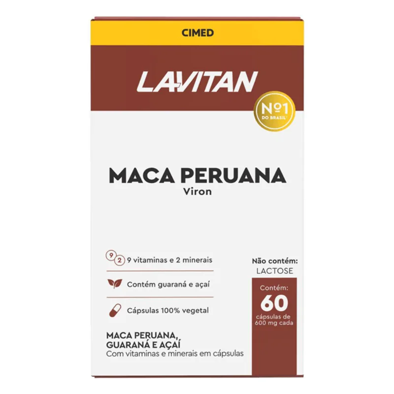 Suplemento LAVITAN Maca Peruana Viron com 60 Cápsulas