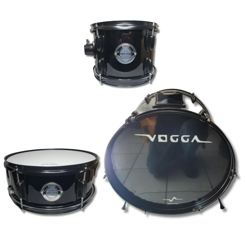 Kit Bumbo 20 X 16 + Caixa 14 X 5,5 + Tom 10 X 7 Vogga - Vogga - Instrumentos Musicais