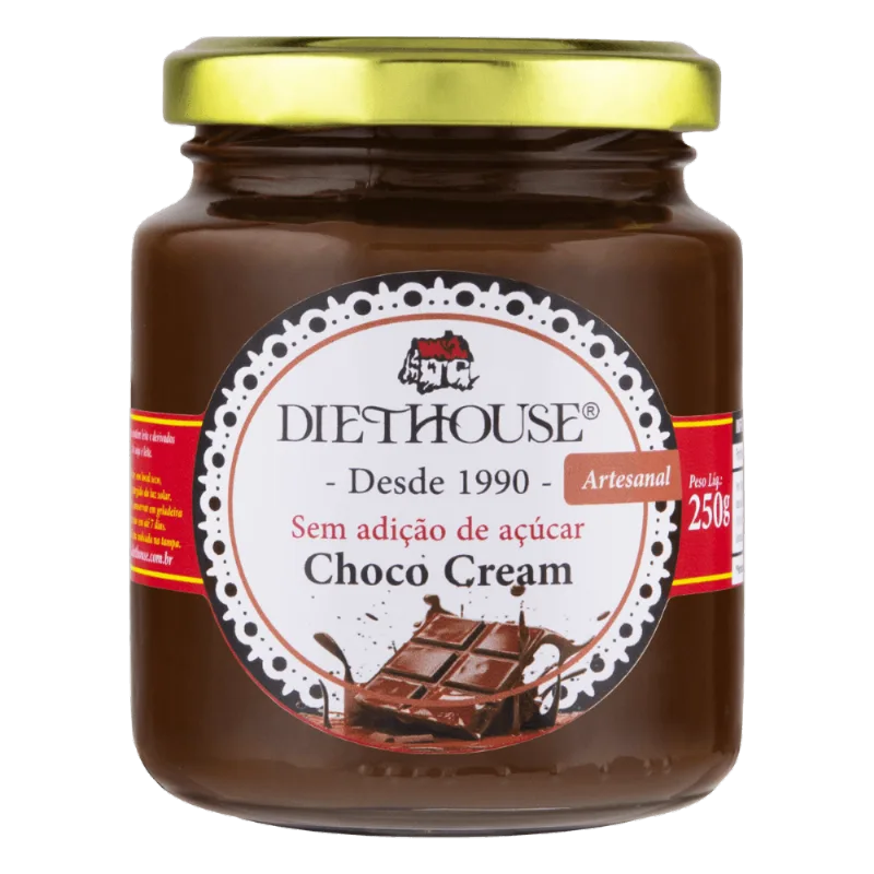 Doce Diet House Chocolate Cream Zero Açúcar Sem Glúten 250g
