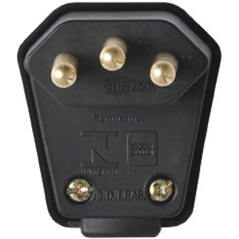 Plugue Macho 90º 2P 20A Preto Weg