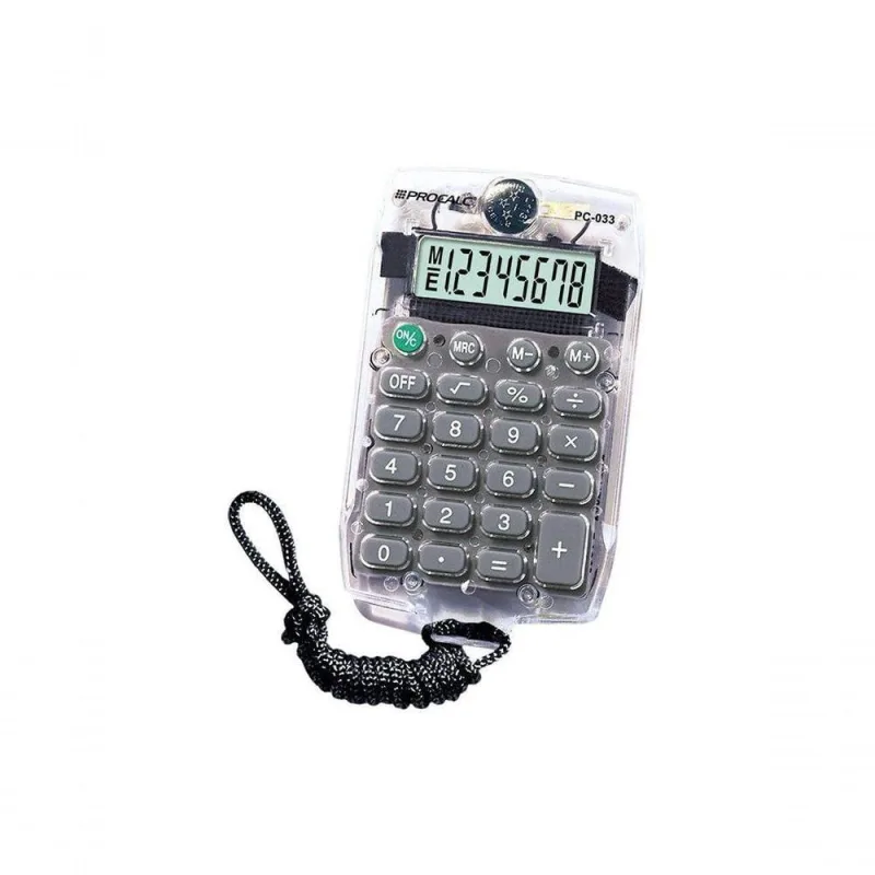 Calculadora Pessoal Procalc Pc033 8 Digitos Cordao Cinza - Procalc