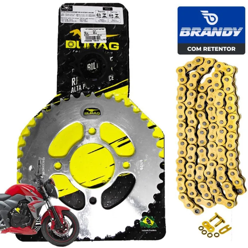 Kit Relação Next 300 Corrente Dourada Com Ret Durag + Brandy - Não Disponível - Automotivo