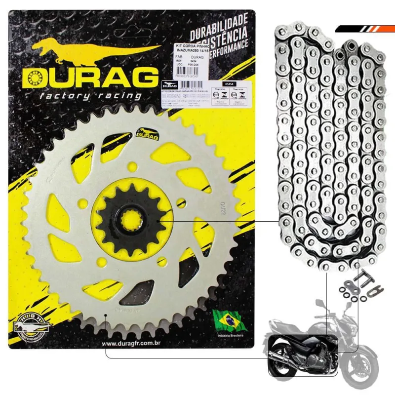Kit Relação Transmissão Inazuma 250 2014 A 2015 Com Retentor - Não Disponível - Automotivo