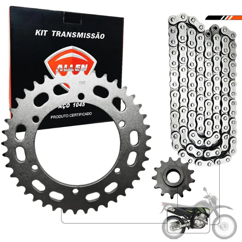 Kit Transmissão Relação Xtz Tenere 250 Aço 1045 Allen