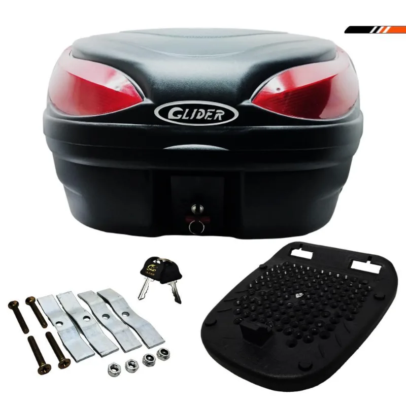 Bau Bauleto Para Motos 48l Riders Vermelho Glider