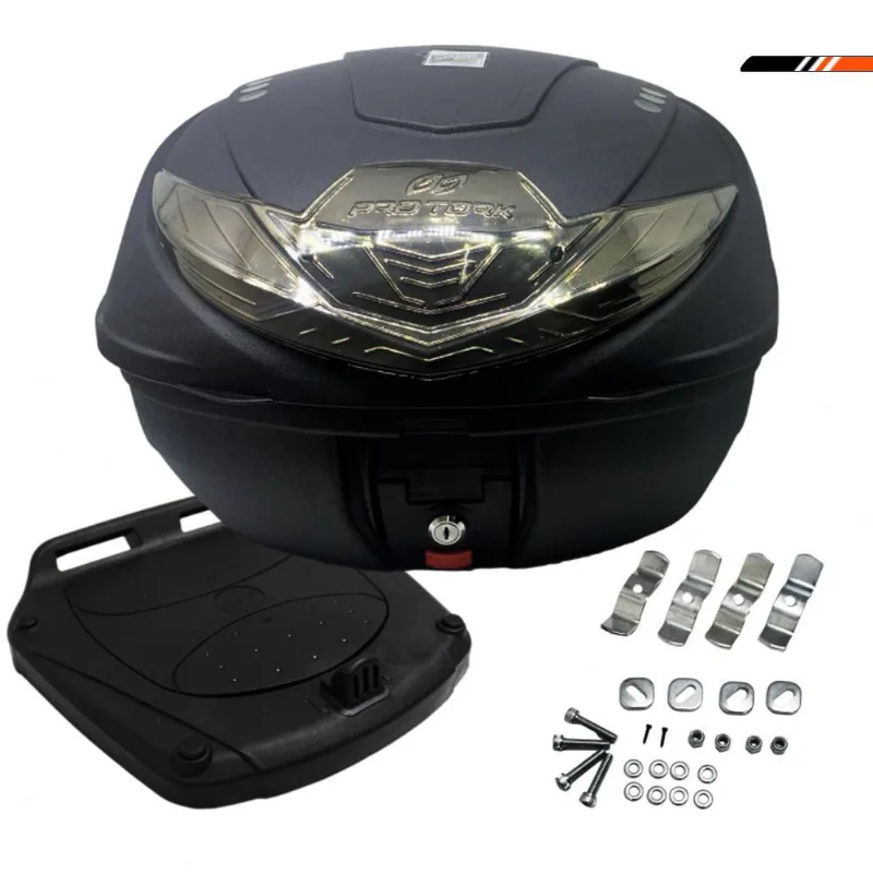 Baú Bauleto Protork Preto - Para Motos Com Bagageiro