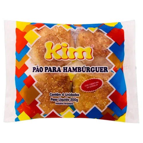 Pão Para Hambúrguer Com Gergelim Kim Pacote 200g - KIM