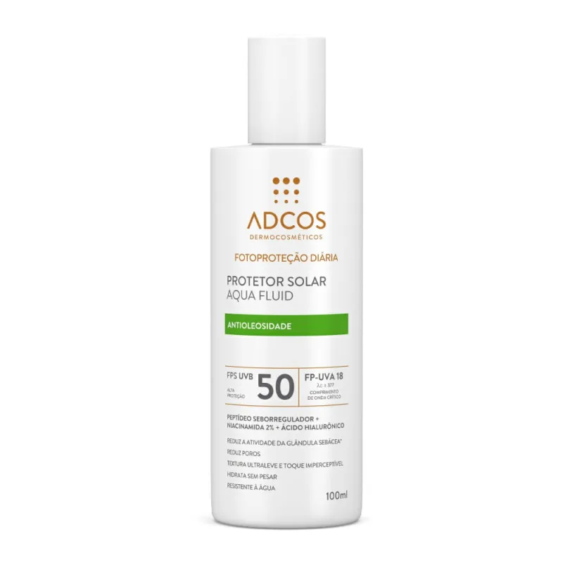 Protetor Solar Adcos Aqua Fluid Fps50 100ml - ADCOS - Dermocosméticos