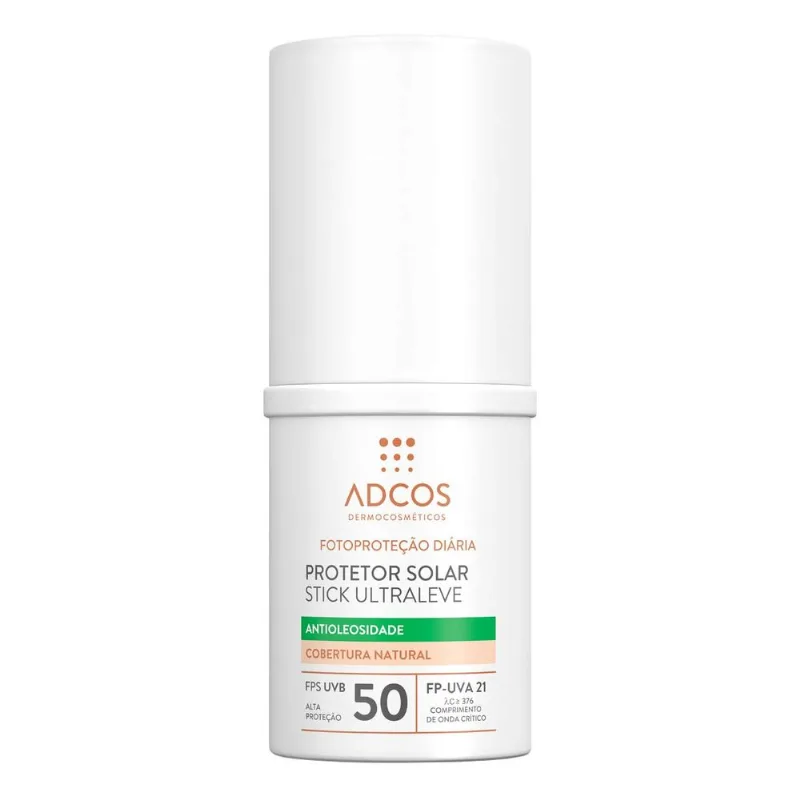 Protetor Solar Facial Adcos FPS 50 Ultra Leve Peach 15g Stick - ADCOS