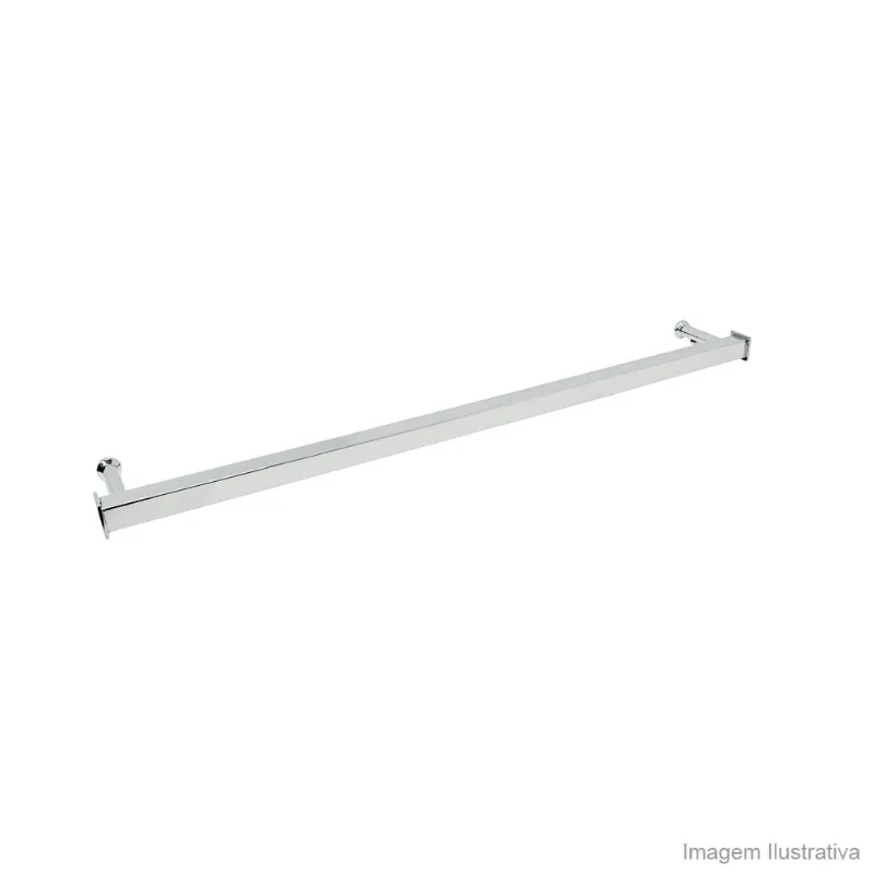 Porta toalha cromado barra 60cm Quadra 287B Luzarte