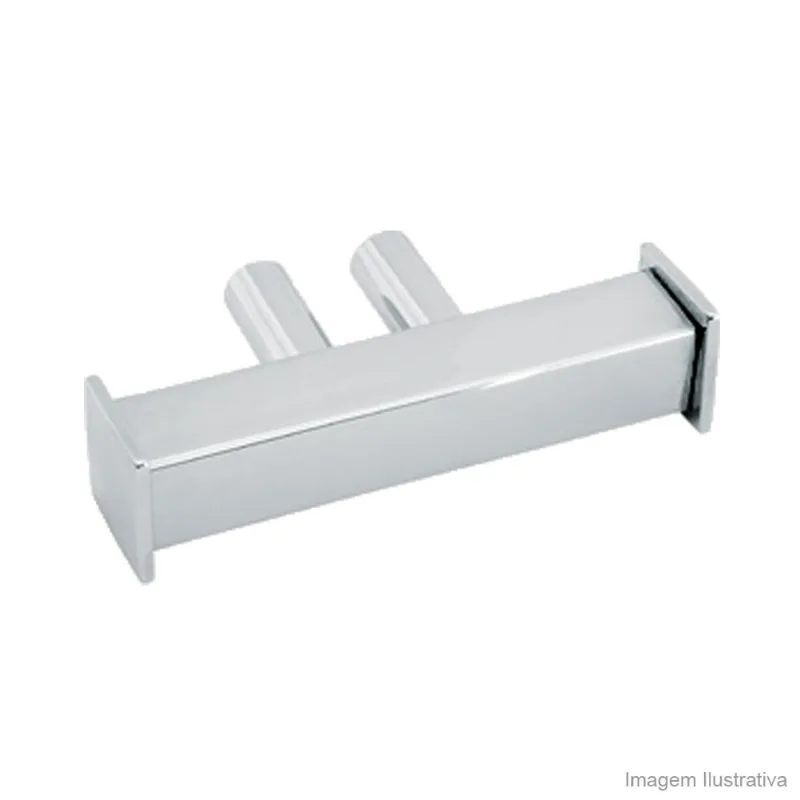 Cabide cromado simples Quadra 290B Luzarte