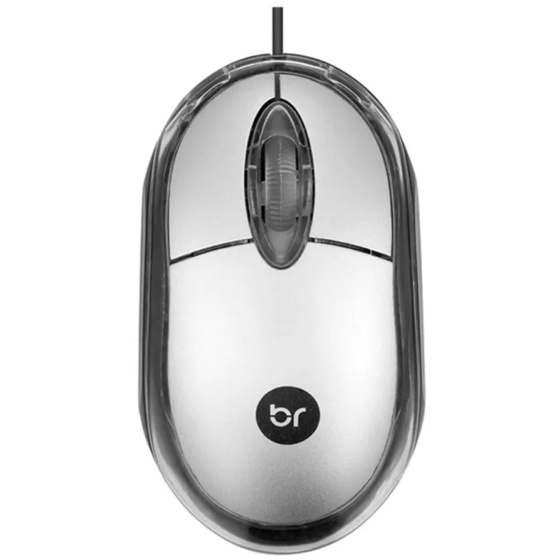 Mouse Óptico Bright 0107 Usb 800 Dpi Prata