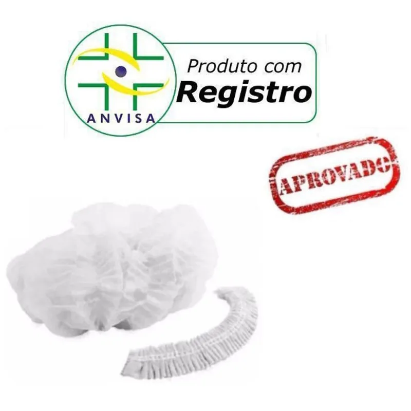 Touca Tnt Descartavél Branca - Kit 100 - Anvisa