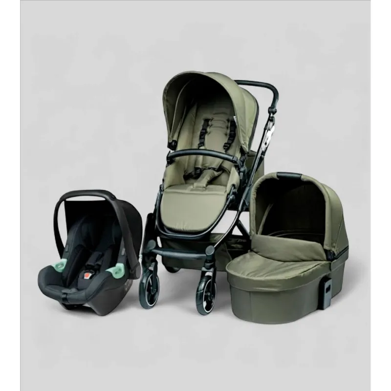 Carrinho COMO 4 com Bebê Conforto e Moisés ABC Design Olive