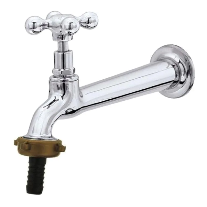 Torneira de Parede para Cozinha com Rosca Externa Bica Longa Fixa 1158 C33 Cromada - Forusi