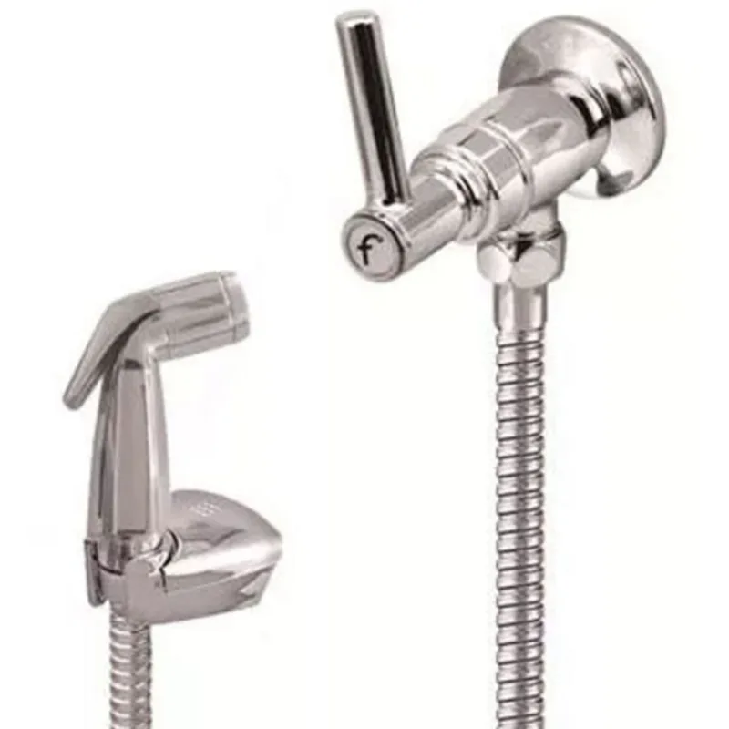 Ducha Higiênica com Refistro e Gatilho C55 Cromada 1/4"X1/2"X3/4" - Forusi