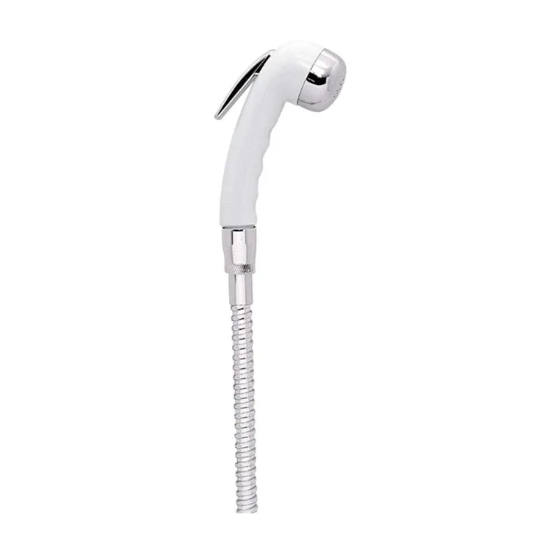 Gatilho cromado para ducha higiênica 1/2" Small Fat branco Forusi