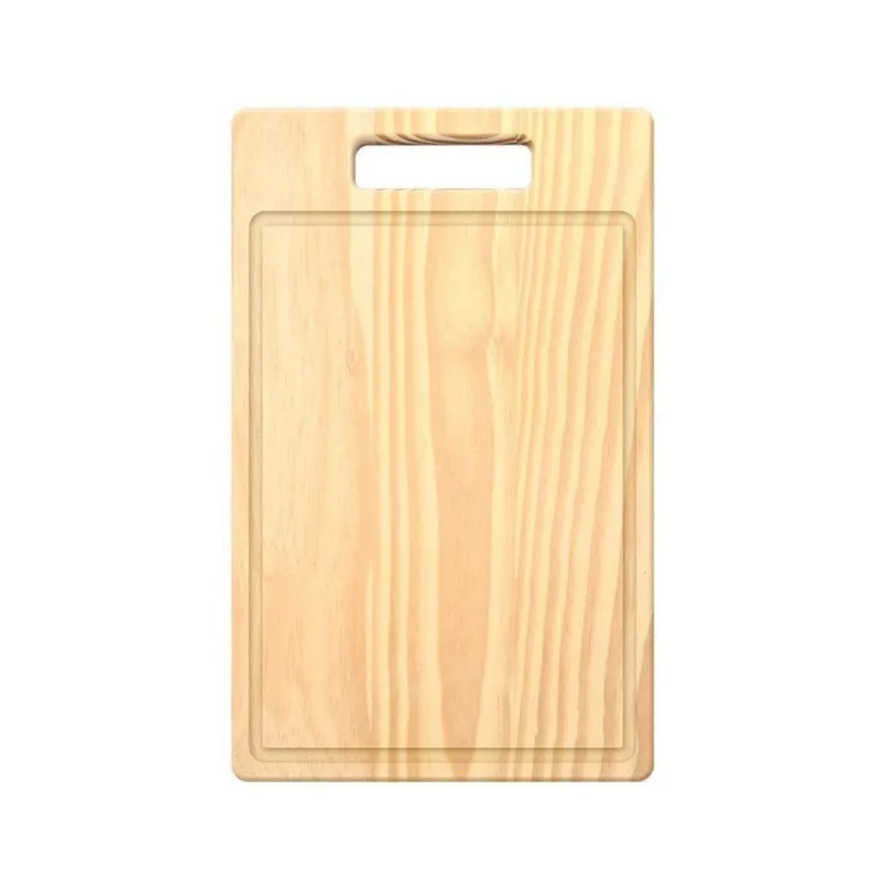 Tábua De Carne De Madeira Pinus Com Pegador- Stolf 35x21 - STOLF