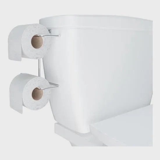 Suporte Duplo Porta Papel Higiênico Acoplar Caixa Descarga - Não Disponível - Construção E Ferramentas