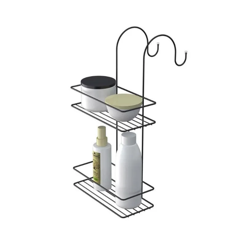 Porta Shampoo Duplo Para Box - Stolf Preto - STOLF