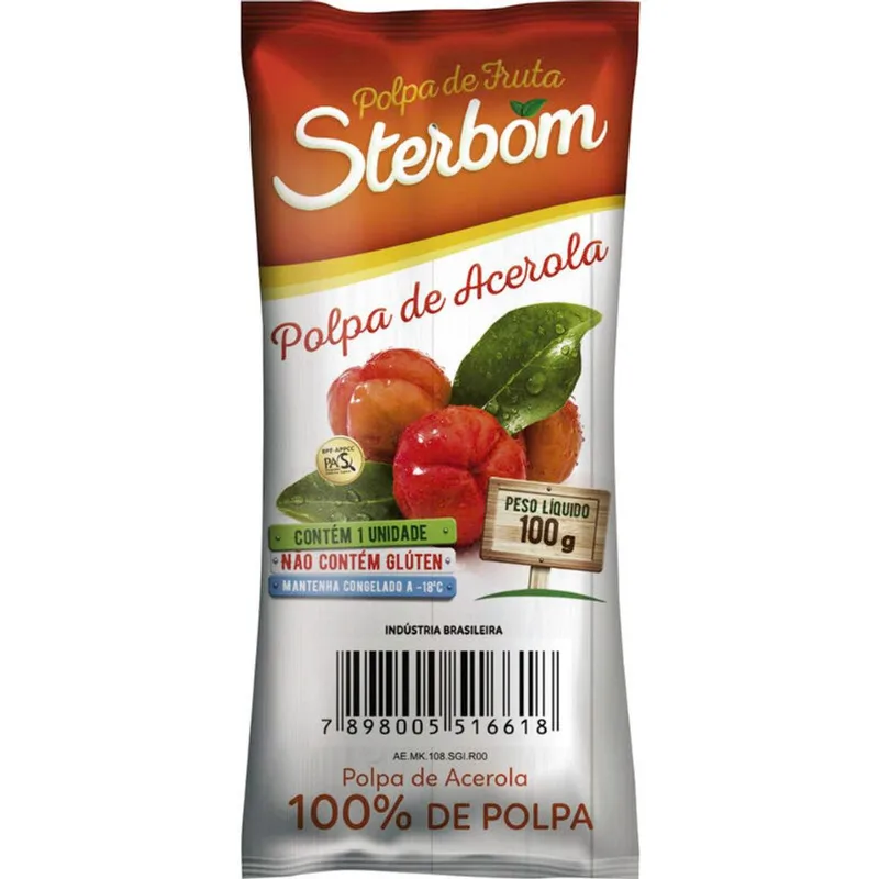 Polpa de Fruta Sterbom Congelada Acerola 100g