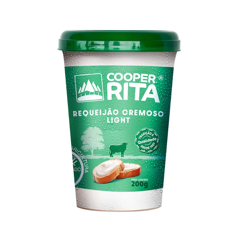 Requeijão Cremoso Cooperrita Light Copo 200g